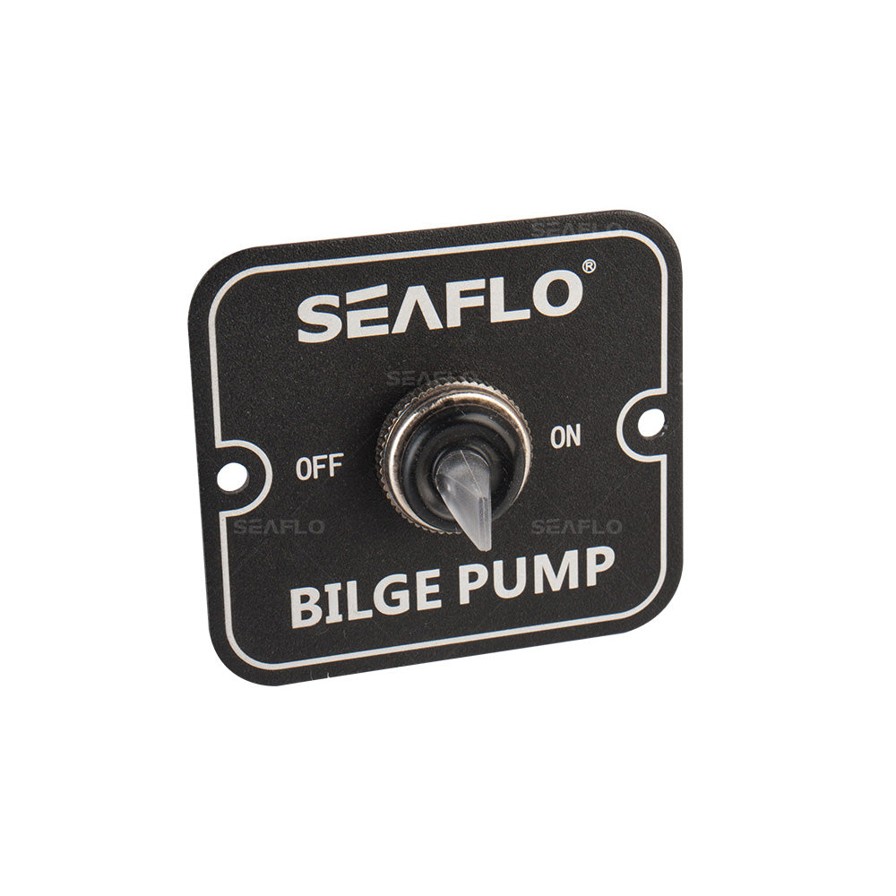 מפסק למשאבת מים 24V על פאנל אלומיניום שחור SEAFLO דגם SFSP-02