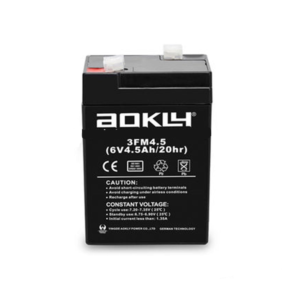 מצבר סוללת גיבוי אטום AOKLY 6V 4.5Ah