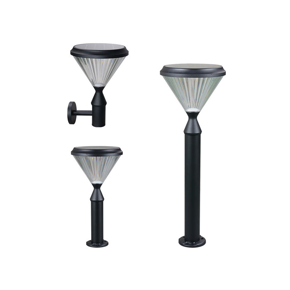 תאורה סולארית עמוד 33 ס"מ ALLTOP דגם יהלום 5 וולט IP65