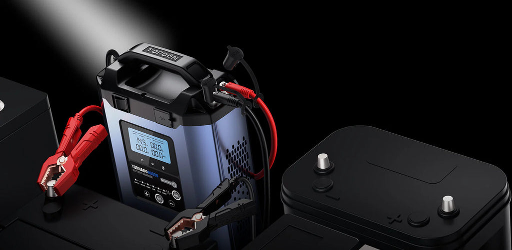 מטען סוללות חכם TOPDON Tornado 90000 ל-12V/24V עד 90Ah