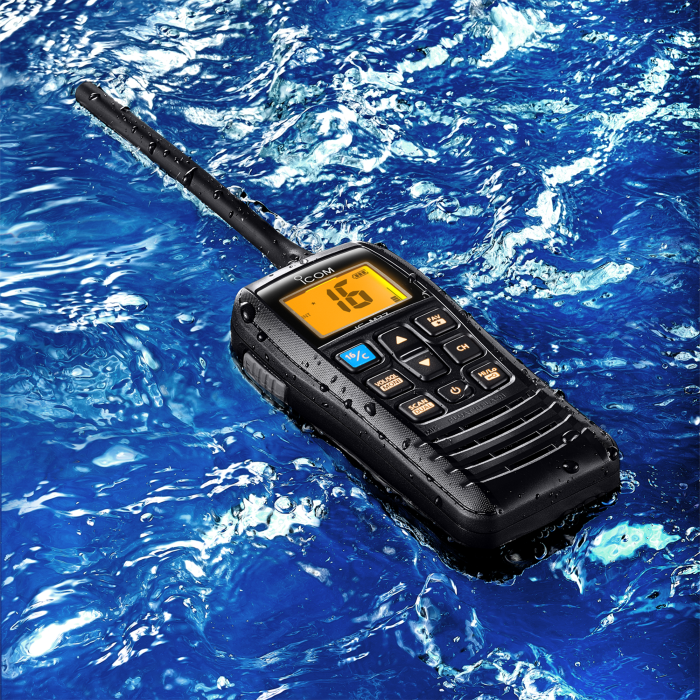 מכשיר קשר ימי נייד צף ומהבהב 6W עמיד IP57 דגם IC-M37E תוצרת Icom