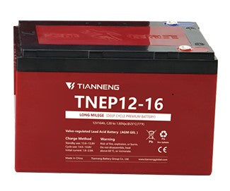 מצבר ג'ל אטום פריקה עמוקה 12V 16 אמפר תוצרת TNEP