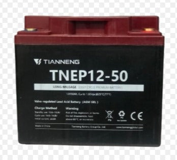 מצבר אטום פריקה עמוקה 12V 50 אמפר תוצרת TNEP