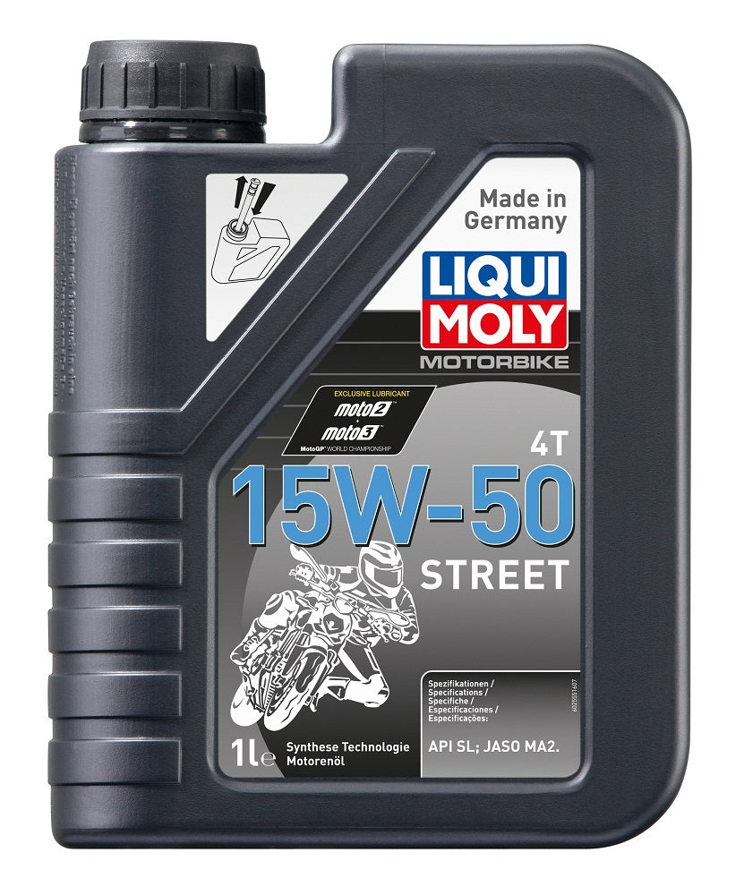 LIQUI MOLY STREET 4T 15W50 שמן מנוע סינטטי לאופנוע או קטנוע – 1 ליטר 