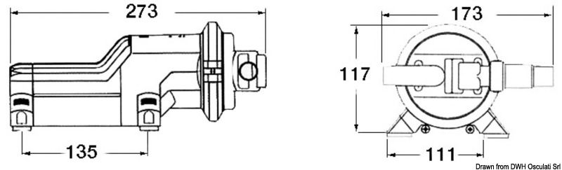 משאבת מקלחת חשמלית 12V דגם Gulper 220 מק״ט 16.155.30 תוצרת וואל Whale®