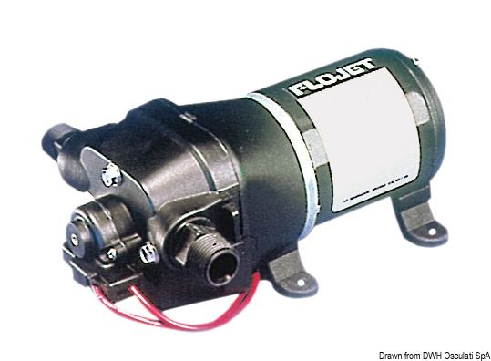 משאבת לחץ מים מתוקים שואבת עצמית Self-Priming 12V 2.8A מק״ט 16.440.50 תוצרת פלוג'ט Flojet®