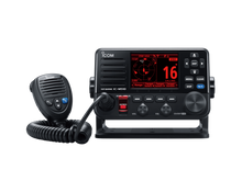 טען תמונה למציג הגלריה, מקמ״ש נייח VHF ימי עם DSC Class D, GPS פנימי, מקלט AIS, Wlan ו-NMEA2000 וממשק כריזה דגם IC-M510 EVO תוצרת Icom