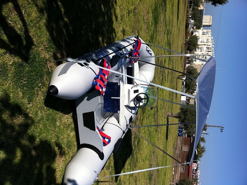 SEAPRO סירה גומי מקצועית רצפת אלומיניום קשיחה אורך 4.7 מטר תקן CE