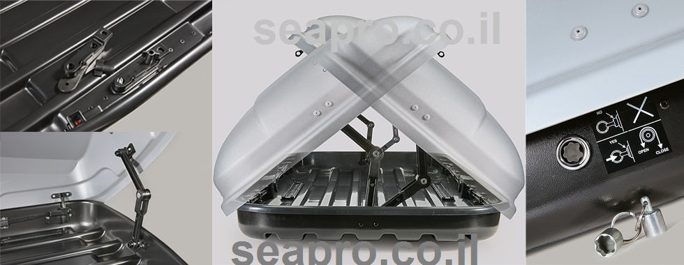 תא חפצים 480 ליטר לרכב דגם מרלין MARLIN N/6 תוצרת איטליה צבע אפור מט – של חברת FARAD עם 5 שנות אחריות!
