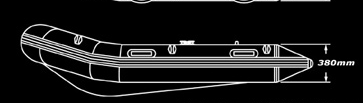 SEAPRO סירה גומי מקצועית רצפת אלומיניום קשיחה אורך 2.7 מטר תקן CE
