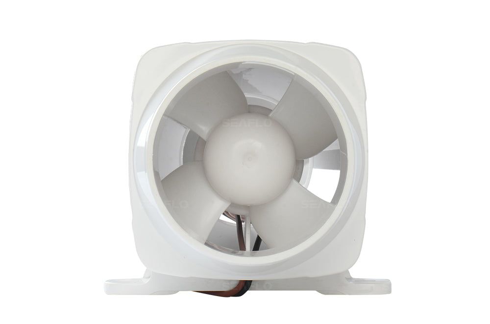 מפוח אוויר בסיס מעוגן/גמיש 24V 220 מק"ש מתאים לכלי שייט אוטובוס או מערכת אוורור תקן CE דגם SFIB2-130-01 תוצרת SEAFLO 