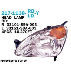 פנס ראשי שמאלי DEPO להונדה CR-Z / הונדה CRV 2002-2004