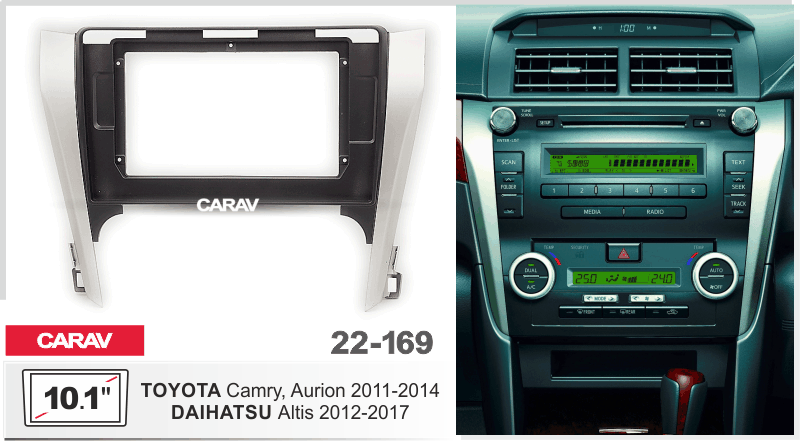 פנל התקנה 10.1" לטויוטה CAMRY 2011–2014