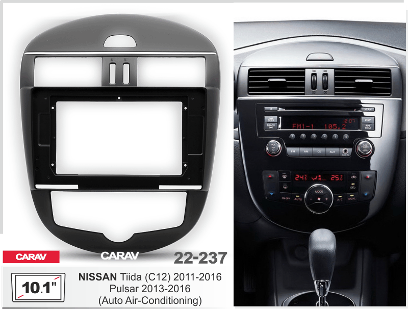 פנל התקנה 10.1" לניסאן TIIDA 2011–2016