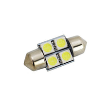 טען תמונה למציג הגלריה, נורת לדים 4 SMDX5050 בסיס כפול אור לבן , 4 לדים, 31 מ"מ