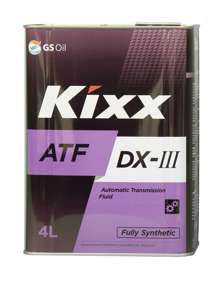 שמן נוזל  גיר סינטטי מלא   Kixx  ATF DX-III -מיכל 4 ליטר