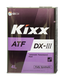 שמן נוזל גיר סינטטי מלא Kixx ATF DX-III -מיכל 4 ליטר