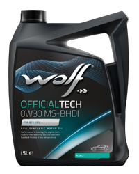 שמן מנוע סינטטי מלא 0W20 MS-V תקן VCC RBSO-2AE תוצרת WOLF - מיכל 5 ליטר 