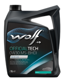 שמן מנוע סינטטי מלא 0W20 MS-V תקן VCC RBSO-2AE תוצרת WOLF - מיכל 5 ליטר 