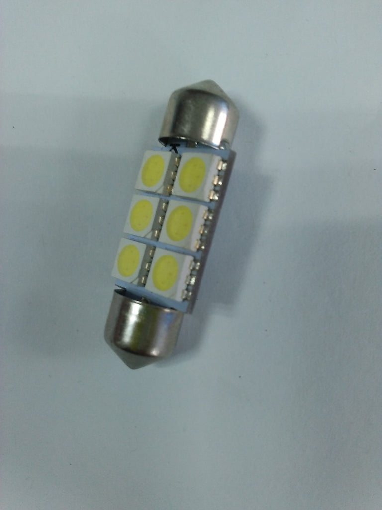 נורת לדים 6 SMDX5050 בסיס כפול, 39 מ"מ, אור לבן , 6 לדים