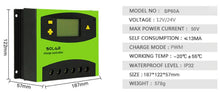 Load image into Gallery viewer, בקר טעינה סולארי 60 אמפר PWM ל-12V/24V זיהוי אוטומטי צג LCD ויציאת צרכן