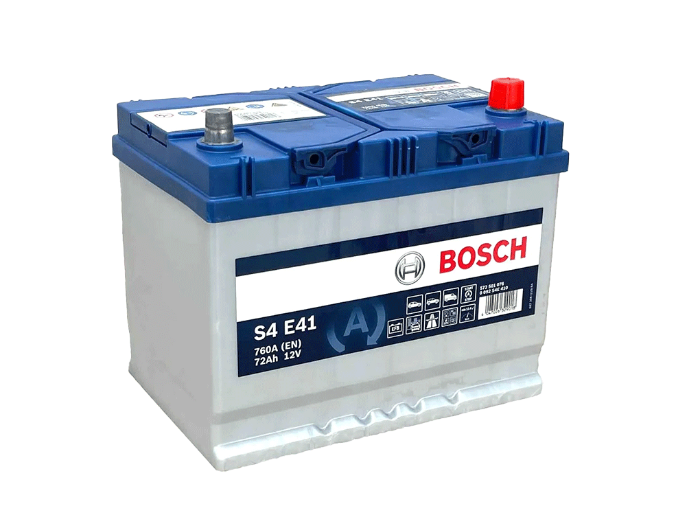 מצבר לרכב 72 אמפר 12V דגם S4E41 *ימין תוצרת בוש BOSCH EFB JCI