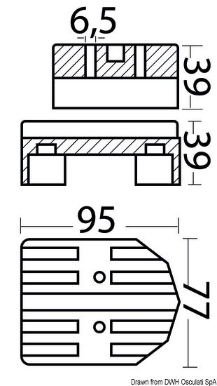 צינק למרקרוזר Mercruiser Sterndrive דגם CM43994Z מקט מקורי 821631A-1 תוצרת Osculati