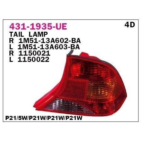 פנס אחורי שמאלי DEPO לפורד FOCUS 1998-2005