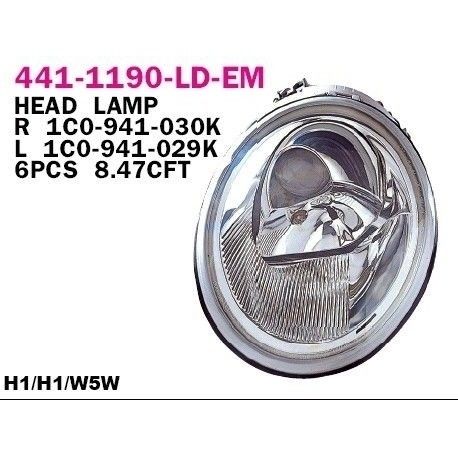פנס ראשי ימני DEPO לפולקסווגן NEW-BEETLE / פולקסווגן BEETLE 2000-2007