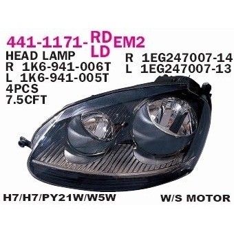 פנס ראשי ימני DEPO לפולקסווגן GOLF 2005-2008