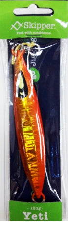 פתיון דמי ג'יג דמוי דג SKIPPER JIG YETI 150G SUNSET 