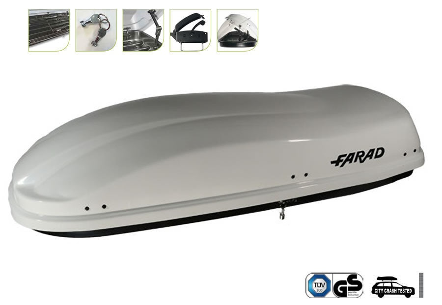 תא חפצים 480 ליטר לרכב דגם מרלין MARLIN N/6 תוצרת איטליה צבע לבן – של חברת FARAD עם 5 שנות אחריות!