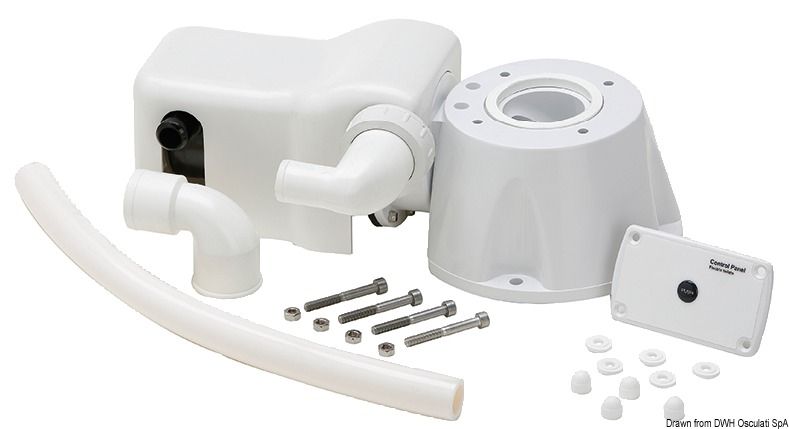 קיט הסבה לשירותים חשמליים מתאים ל-JABSCO, SPX, RARITAN, GROCO משאבה שקטה דגם 50.209.13 תוצרת Osculati