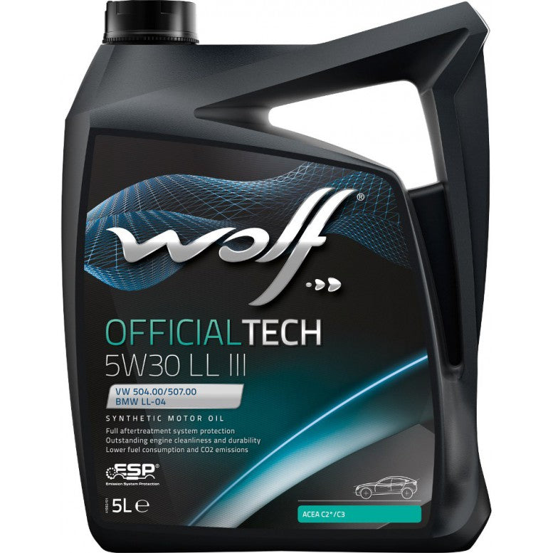 WOLF 5W-30 OFFICIAL TECH LL III-שמן מנוע סינטטי 4 פעימות- 5 ליטר 
