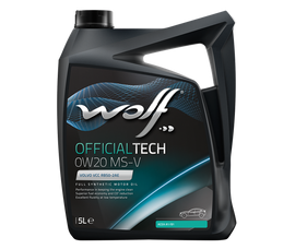 שמן מנוע סינטטי מלא 0W30 MS-BHDI תקן PSA B71 2312 תוצרת WOLF - מיכל 5 ליטר 