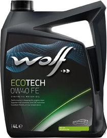 שמן מנוע סינטטי מלא ECOTECH FE 0W40 תוצרת WOLF - מיכל 4 ליטר