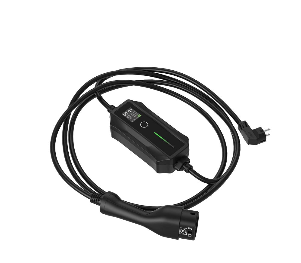 מטען נייד חד פאזי לרכב חשמלי עד 16 אמפר 3.7 kw דגם 2 תקן IEC62752 כבל 5 מטר תוצרת GREATWAY