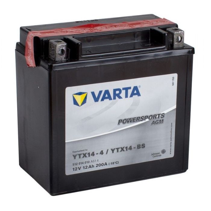 מצבר לאופנוע 14 אמפר תוצרת וולטה VOLTA – דגם VTX14-BS