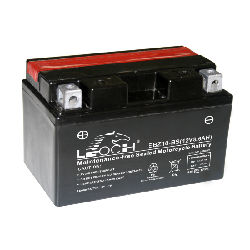 מצבר לאופנוע 10 אמפר תוצרת ליאצ' LEOCH VOLTA ישראל – דגם EBZ10-BS