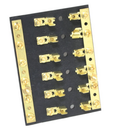 בלוק פיוזים וטרמינלים 12V 20A להגנה על מערכות חשמל לסירה / רכב / קרוואן מידות 8.3×12.5 ס״מ דגם LZ-99746 תוצרת לליזס Lali