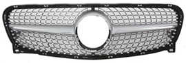 גריל קידמי דקורטיבי לרכב מרצדס W156 GLA מ2013-2015 דגם סקיי סטאר כסף קלאסי