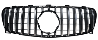 גריל קידמי דקורטיבי לרכב מרצדס W156 GLA מ2013-2015 דגם ג'יטי GT כסף קלאסי