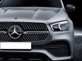 גריל קידמי דקורטיבי לרכב מרצדס W167 GLE מ2020> דגם סקיי טסאר שחור קלאסי