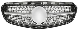 גריל קידמי דקורטיבי לרכב מרצדס W212 E מ2013-2015 דגם סקיי סטאר צבע כסף