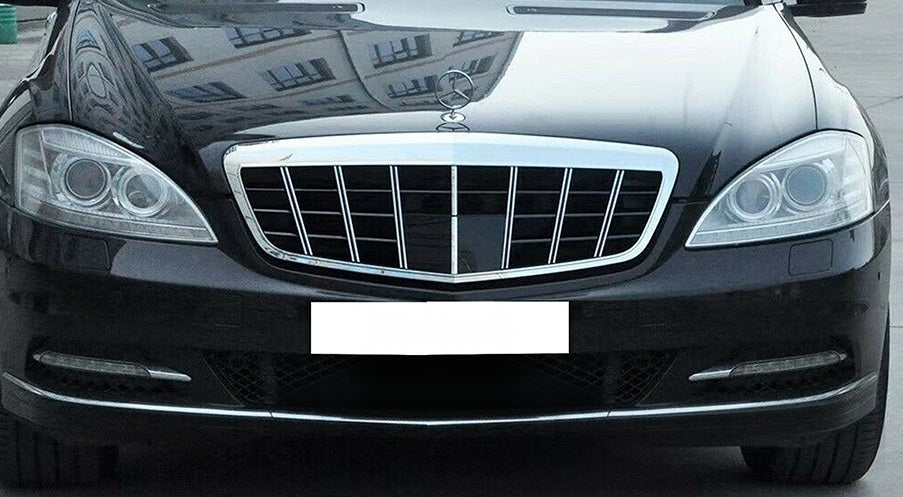 גריל קידמי דקורטיבי לרכב מרצדס W221 S-CLASS 2009-2012 דגם ברבוס כרום