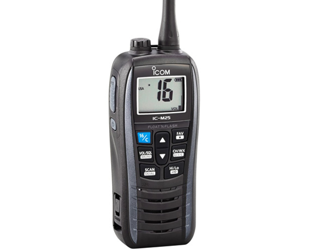 מכשיר קשר ימי VHF ידני צף עם טעינת USB-C דגם IC-M25EURO EVO תוצרת Icom