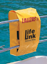 Load image into Gallery viewer, מנשא הצלה MOB LifeLink Rescue עם חבל צף 36 מ׳ וחגורת חיבור אישית לכלי שייט דגם LZ-73670 תוצרת Lalizas®