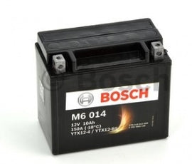 מצבר אופנוע 10 אמפר 12 וולט דגם M6018 AGM YTX12BS- *שמאל בוש BOSCH