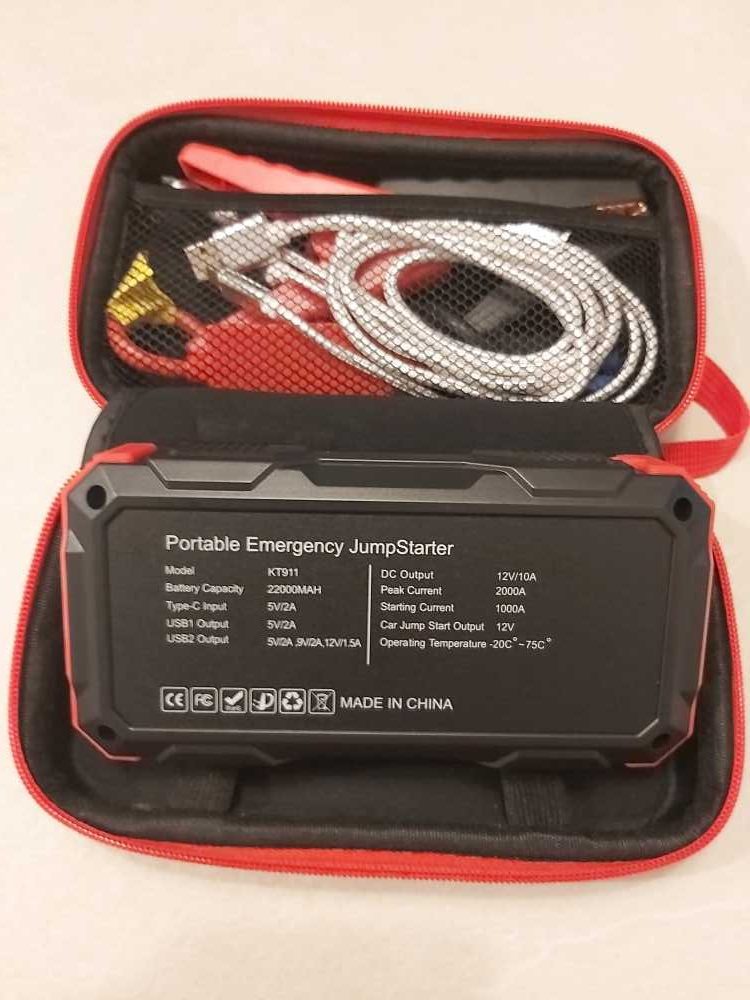 בוסטר התנעה לרכב ג'אמפ סטרטר לרכב 22,000mAh מתאים להתנעה וטעינה לרכב בנזין / דיזל או אופנוע דגם KT911תוצרת G-WAY