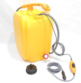 מקלחת שטח כולל משאבה טבולה 12V ראש מקלחון וצינור מתאים גם למי שתיה קיט קלחת מקלחון לקרוואן דגם XC104 תוצרת אקסקליבר